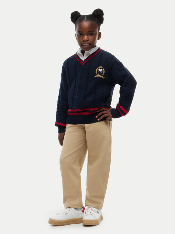 Tommy Hilfiger Tommy Hilfiger Svetr KS0KS00763 Tmavomodrá Relaxed Fit