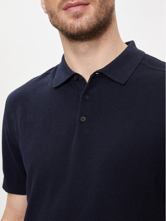 Selected Homme Selected Homme Polo Berg 16092437 Granatowy Regular Fit