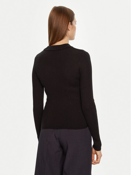 Brave Soul Brave Soul Megztinis LK-248POLOBLK Juoda Slim Fit