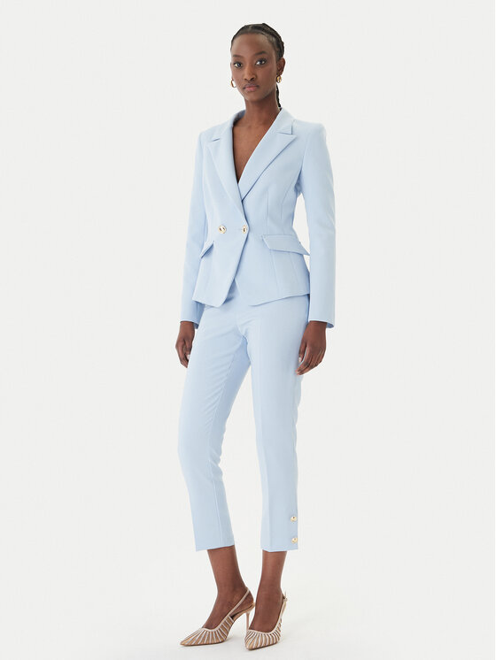 Rinascimento Rinascimento Pantaloni di tessuto CFC0128641003 Celeste Slim Fit