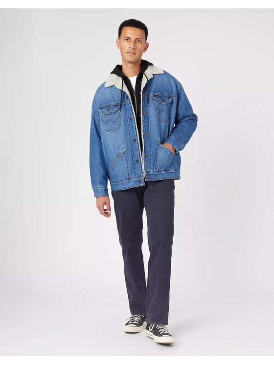 Wrangler Wrangler Giacca di jeans OVERSIZED SHERPA Blu Loose Fit
