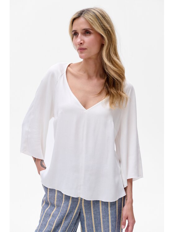 blue shadow blue shadow Bluzka Ida Écru Regular Fit