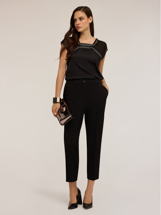 Motivi Motivi Top D763Q000492N033 Nero Regular Fit