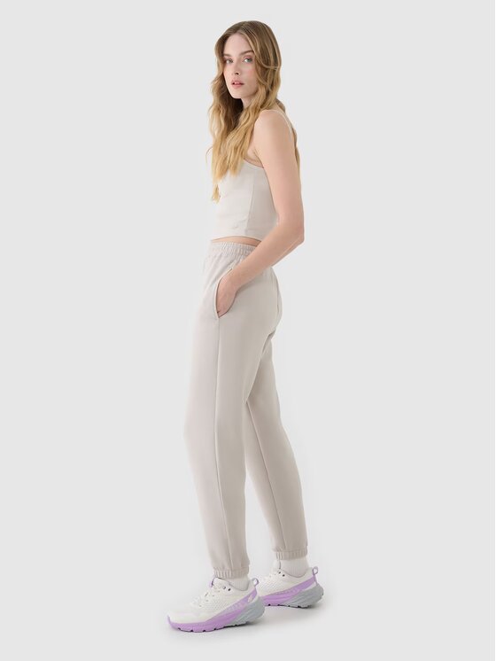 4F 4F Spodnie dresowe 4FWSS25TTROF1010-83S Brązowy Regular Fit