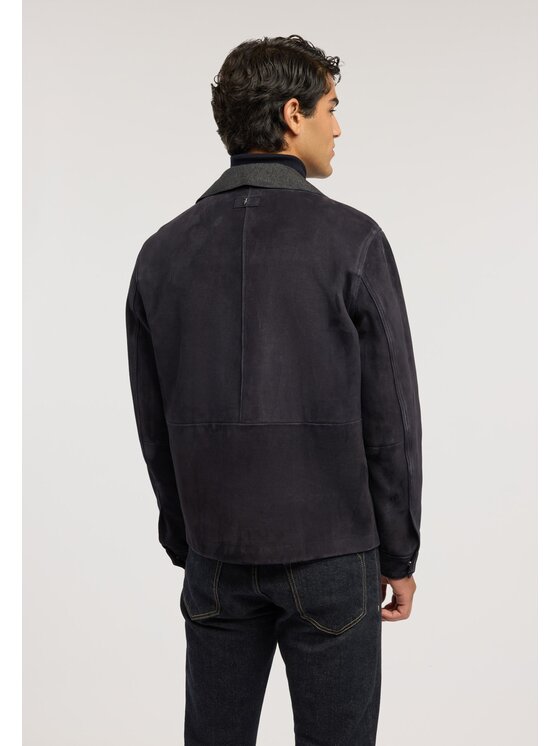 Trussardi Trussardi Giacca di pelle R300M000062N0B9 Blu Regular Fit