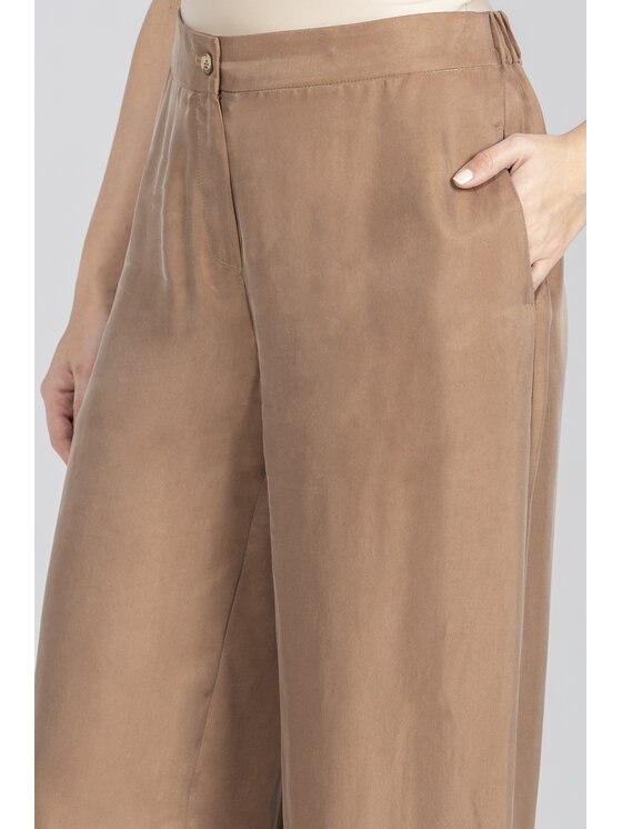 Deni Cler Milano Deni Cler Milano Spodnie materiałowe W-DC-5211-F2-B8-18-1 Brązowy Loose Leg