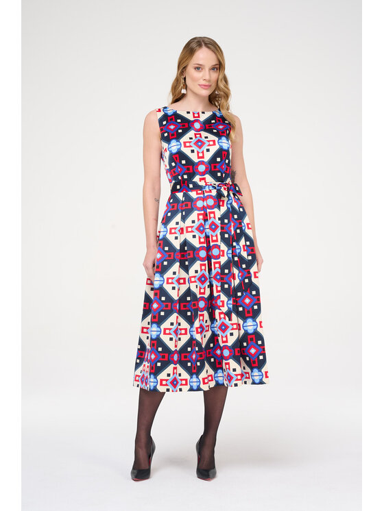 Castellani Castellani Sukienka koktajlowa Scarlett Granatowy Regular Fit