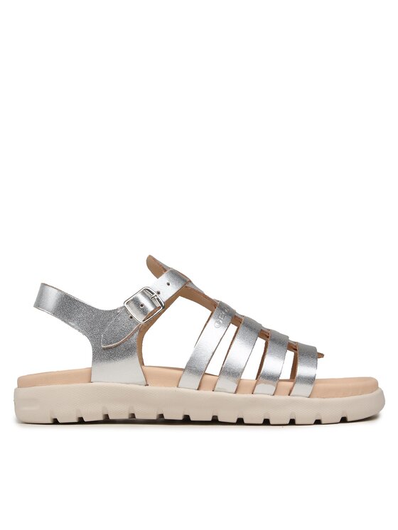 Geox Geox Sandály J Sandal Soleima Gir J35GSB000CFC1007 D Stříbrná