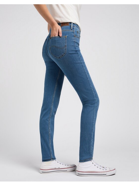 Lee Lee Jeansy 112351119 Niebieski Skinny Fit
