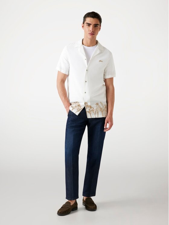 Guess Guess Košile 175555 Béžová Classic Fit