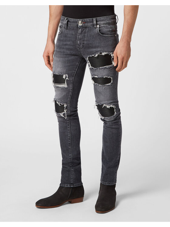 PHILIPP PLEIN PHILIPP PLEIN Jeansy 9233 Szary Skinny Fit