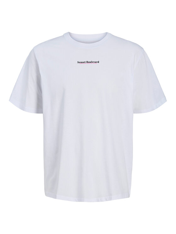 Jack & Jones Jack & Jones Tricou City Photoprint 12288353 Alb Regular Fit