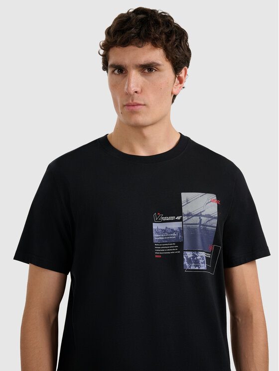 4F 4F T-Shirt VICTORY FIT Czarny Regular Fit
