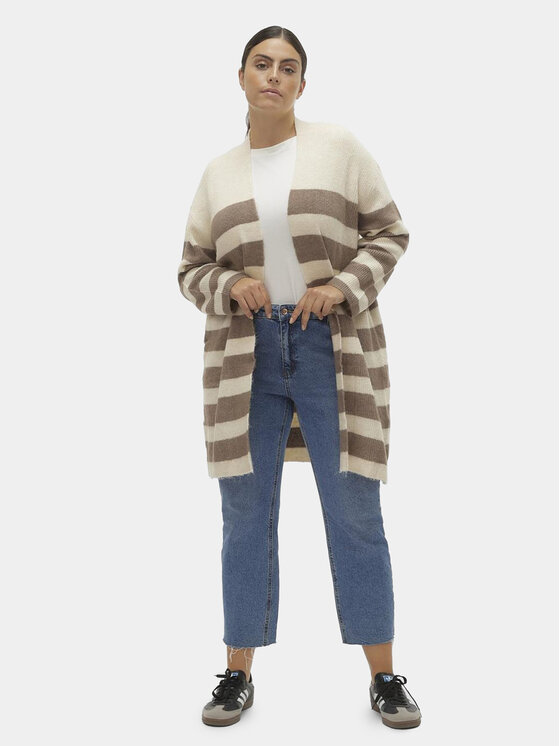 Vero Moda Curve Vero Moda Curve Kardigan 10291296 Bež Regular Fit