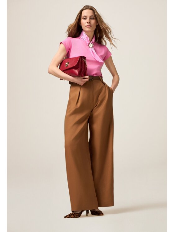 Oltre Oltre T-shirt G002J004352N006 Rosa Slim Fit