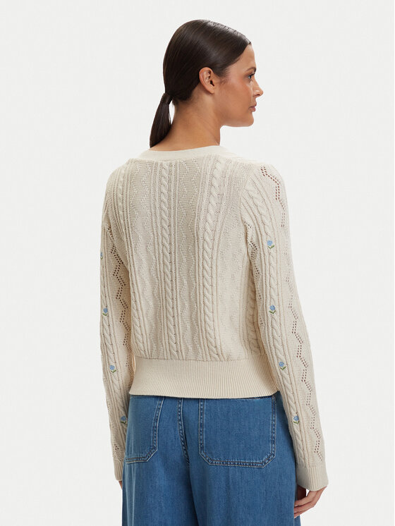 ONLY ONLY Pletena jopica Mist 15363392 Bež Slim Fit