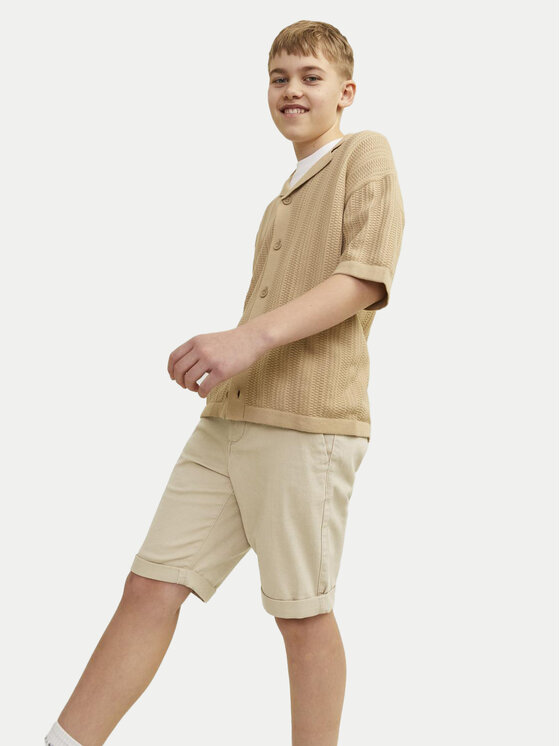 Jack & Jones Junior Jack & Jones Junior Szorty materiałowe 12254241 Beżowy Regular Fit