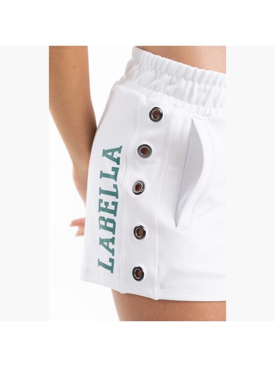 LaBellaMafia LaBellaMafia Szorty sportowe LABELLAMAFIA SHORTS CELTIC WHITE Biały Regular Fit