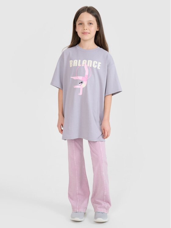 4F 4F T-shirt 4FJRSS25TTSHF2646-25S Grigio Oversize