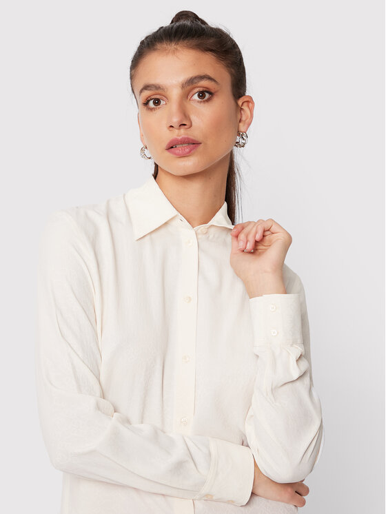 PINKO Pinko Πουκάμισο Smorzare 1G185Y A01P Μπεζ Regular Fit