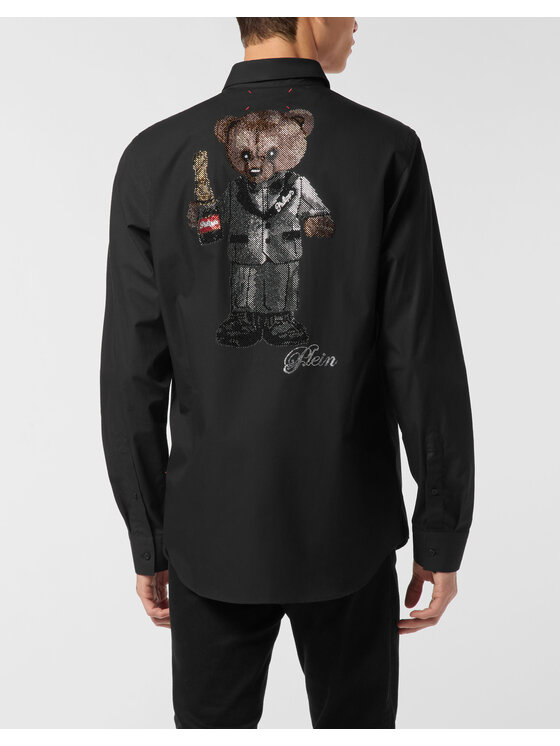 PHILIPP PLEIN PHILIPP PLEIN Koszula 27045 Czarny Fitted Fit