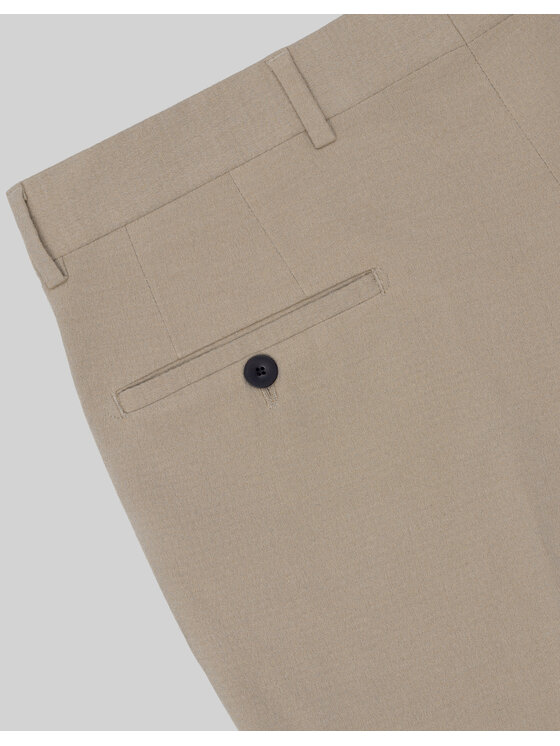 Borgio Borgio Spodnie garniturowe godrano Beżowy Slim Fit
