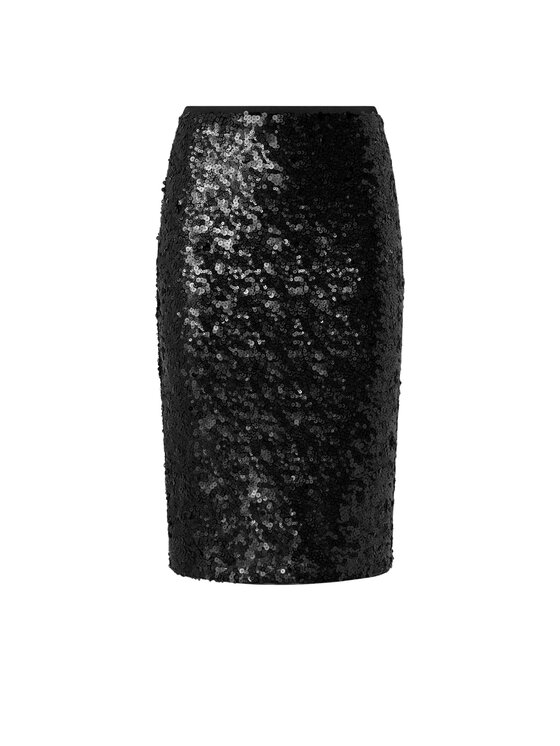 PINKO PINKO Spódnica Papacieca gonna micropaillettes Czarny Regular Fit