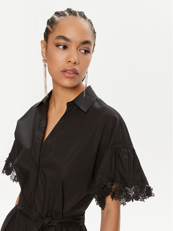TWINSET TWINSET Φόρεμα πουκάμισο 241TT2281 Μαύρο Regular Fit