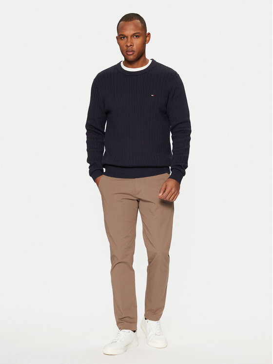 Tommy Hilfiger Tommy Hilfiger Πουλόβερ MW0MW37400 Σκούρο μπλε Slim Fit