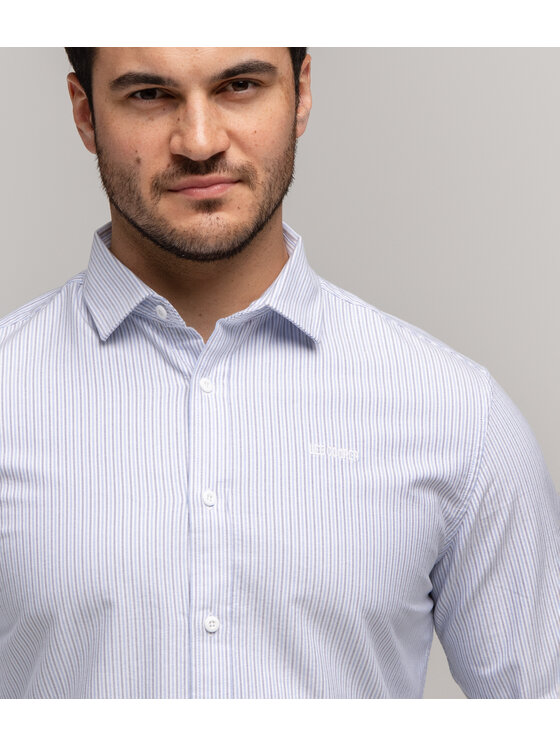 Lee Cooper Lee Cooper Koszula LIAM OXFORD Biały Slim Fit