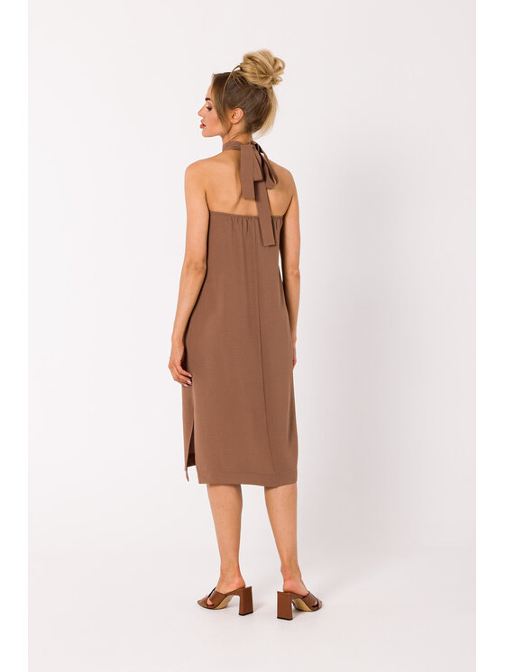 Made of Emotion Made of Emotion Vestito estivo M736 Marrone Premium Fit