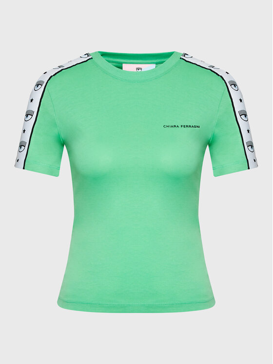 Chiara Ferragni Chiara Ferragni T-krekls 73CBHT13 Zaļš Slim Fit
