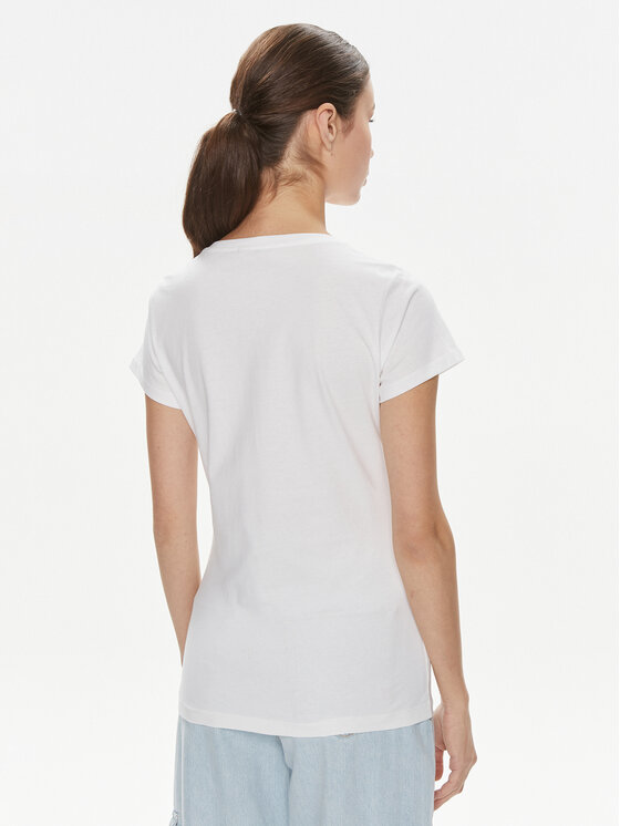 Liu Jo Liu Jo T-krekls Ecs T-Shirt Basica M VA4216 JS923 Balts Regular Fit