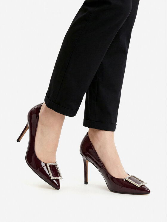 Nine West Nine West Čevlji z visoko peto CEO-LUBNA-01 Bordo rdeča