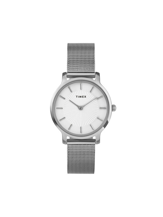 Timex Timex Zegarek TW2Y10200 Srebrny