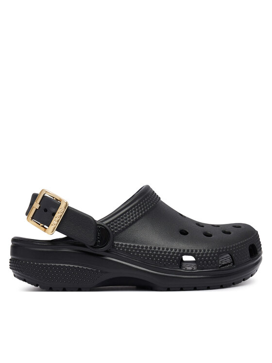 Crocs Şlapi Classic Metallic Buckle Clog K 214228 Negru