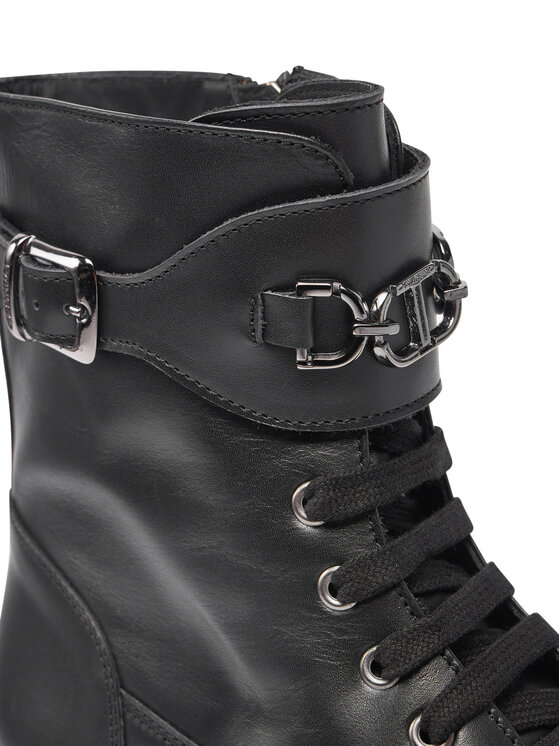TWINSET TWINSET Schnürstiefeletten Anfibio 242GCJ S Schwarz