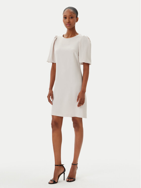 Haveone Haveone Коктейлна рокля AFS-N019 Екрю Regular Fit