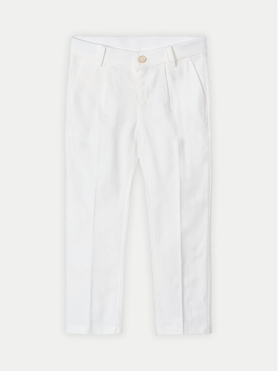 Mayoral Mayoral Hlače iz tkanine 3563 Bela Slim Fit