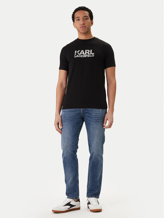 KARL LAGERFELD KARL LAGERFELD Póló 755780 500235 Fekete Regular Fit