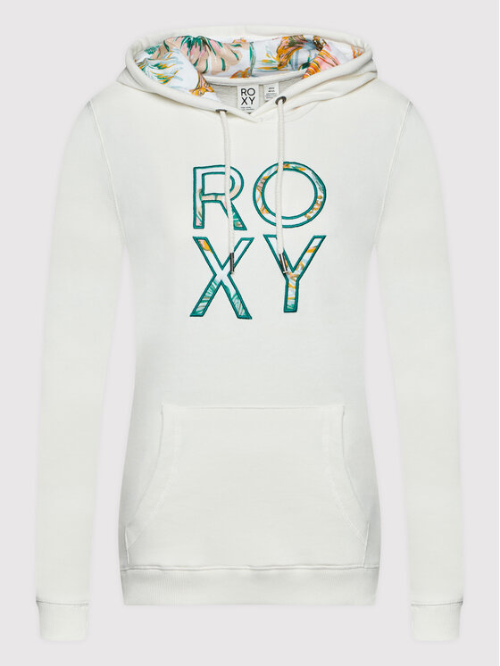 Roxy Roxy Bluza Right On Time ERJFT04515 Biały Relaxed Fit