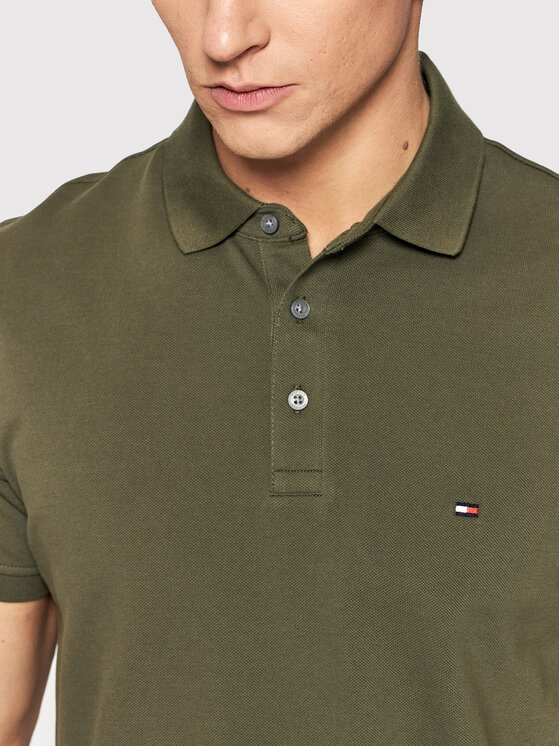 Tommy Hilfiger Tommy Hilfiger Tricou polo 1985 MW0MW17771 Verde Slim Fit