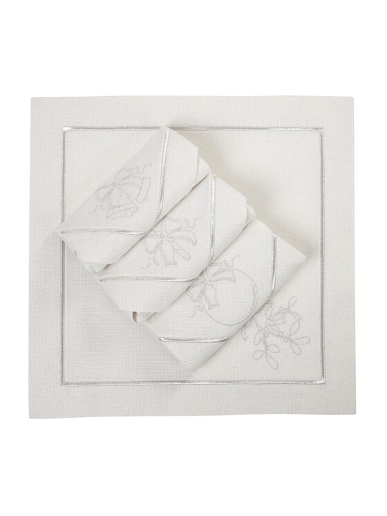 Roseberry Home Roseberry Home Serwetki Christmas Silverline Srebrny