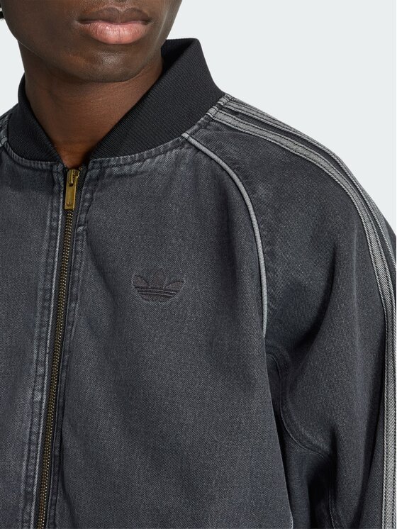 adidas adidas Džinsinė striukė Sst Denim Track Top IB6948 Pilka Regular Fit