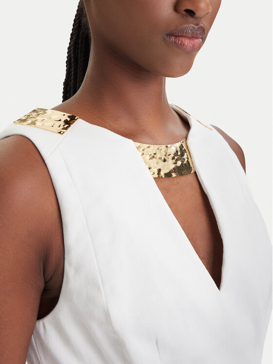 Elisabetta Franchi Elisabetta Franchi Kokteiļkleita AB-856-61E2-V490 Balts Regular Fit