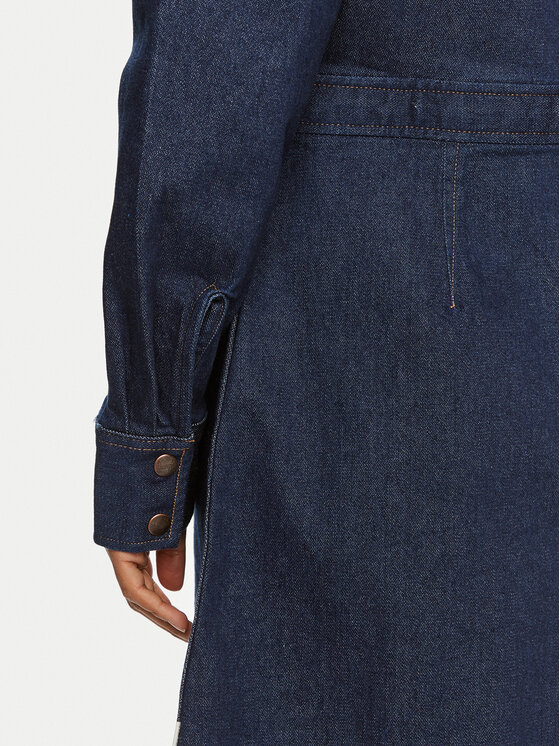 Wrangler Wrangler Sukienka jeansowa 112356504 Granatowy Slim Fit