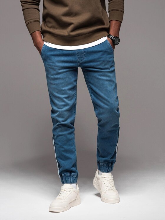 Ombre Ombre Joggery OM-PADJ-0156 Niebieski Regular Fit