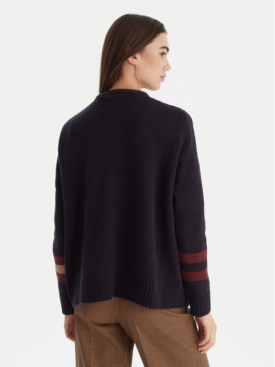 Weekend Max Mara Weekend Max Mara Megztinis Pavidi 2525366262 Tamsiai mėlyna Oversize