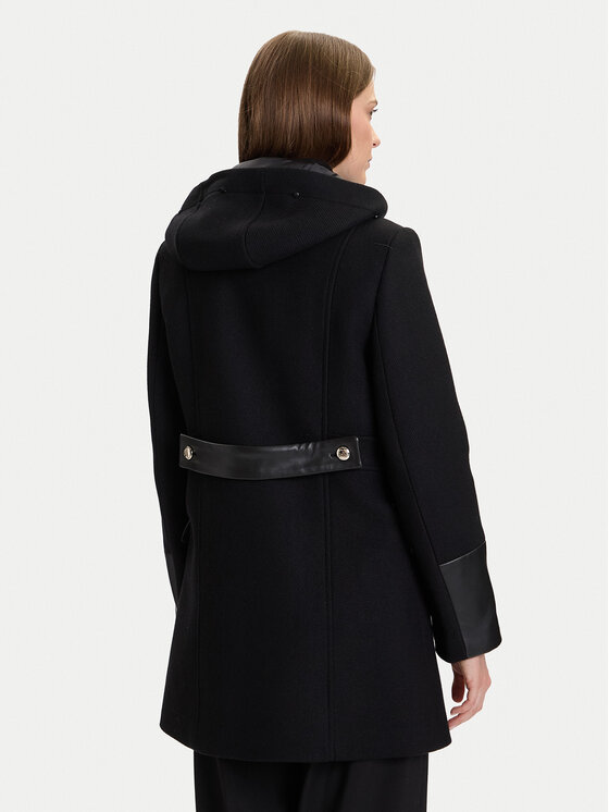 Morgan Morgan Palton de lână 222-GSIBIL Negru Regular Fit