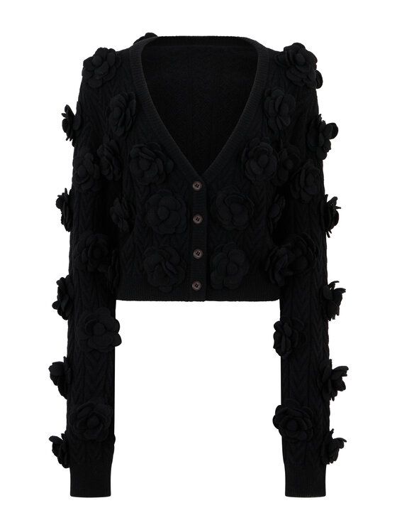 PHILIPP PLEIN PHILIPP PLEIN Kardigan 31416 Czarny Regular Fit